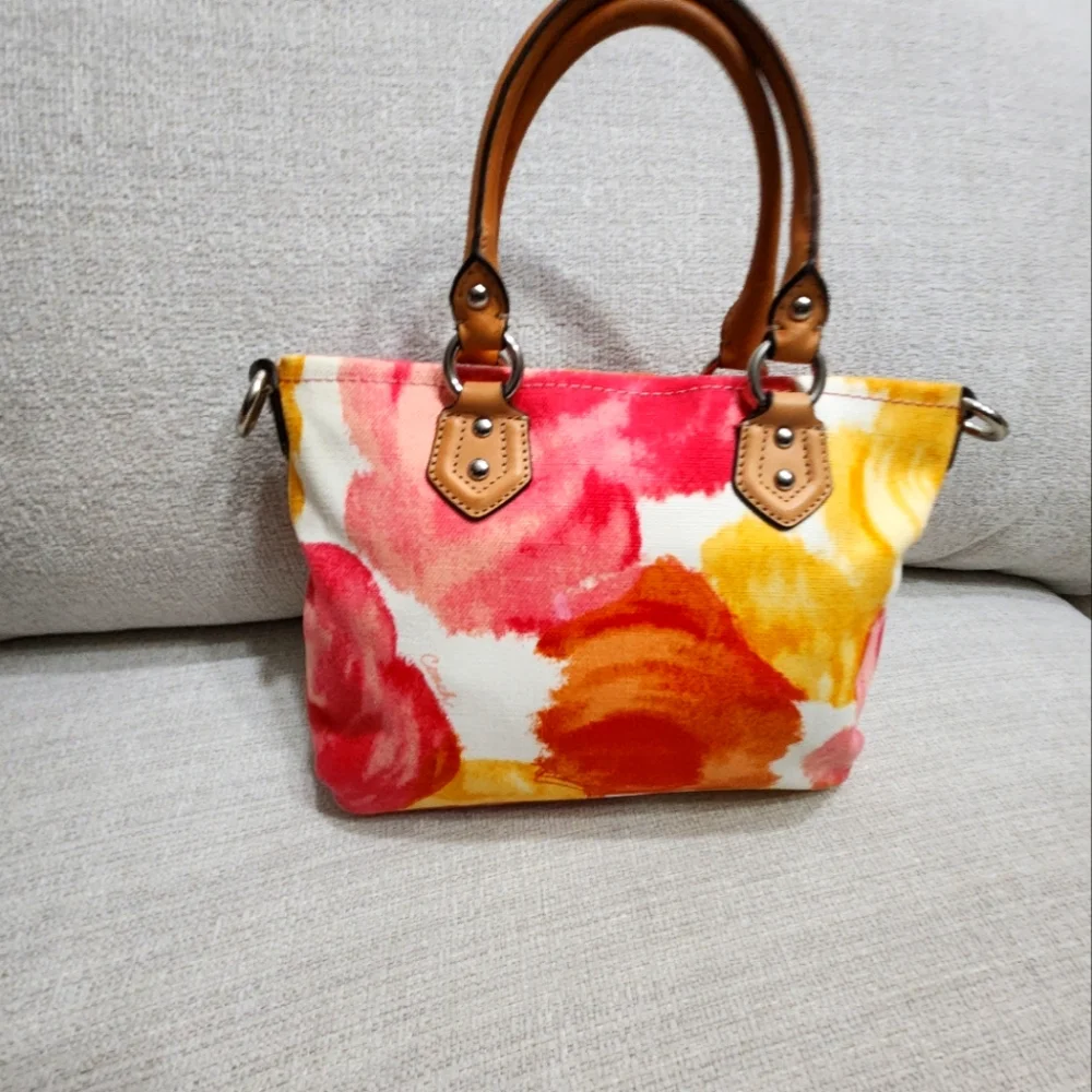 Like New Rare Coach Ashley Floral Shoulder Bag Handbag Purse